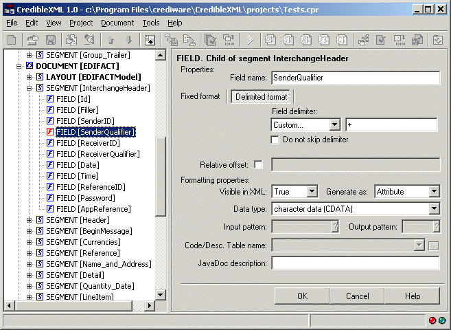 CredibleXML 1.0 (Java Edition) Screenshot